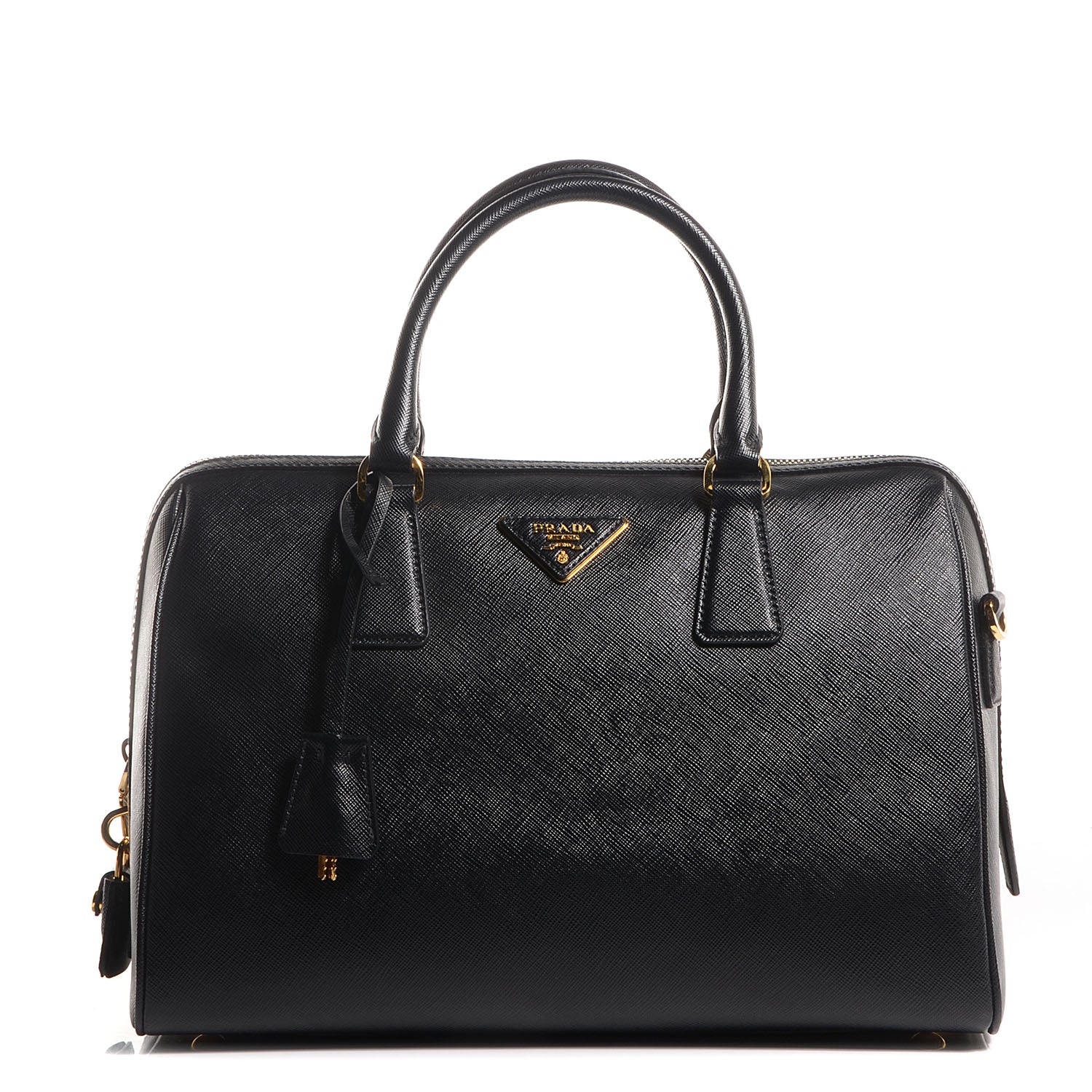 Prada Saffiano Lux Bowler Black 1 of 11