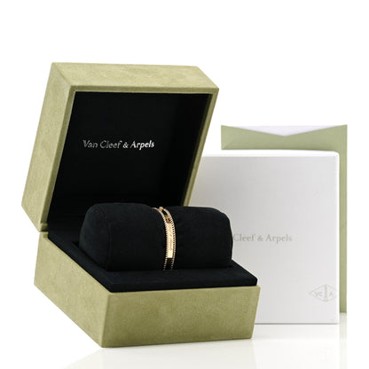 Van Cleef & Arpels 18K Yellow Gold Perlee Signature Bangle Bracelet XS 4 of 4
