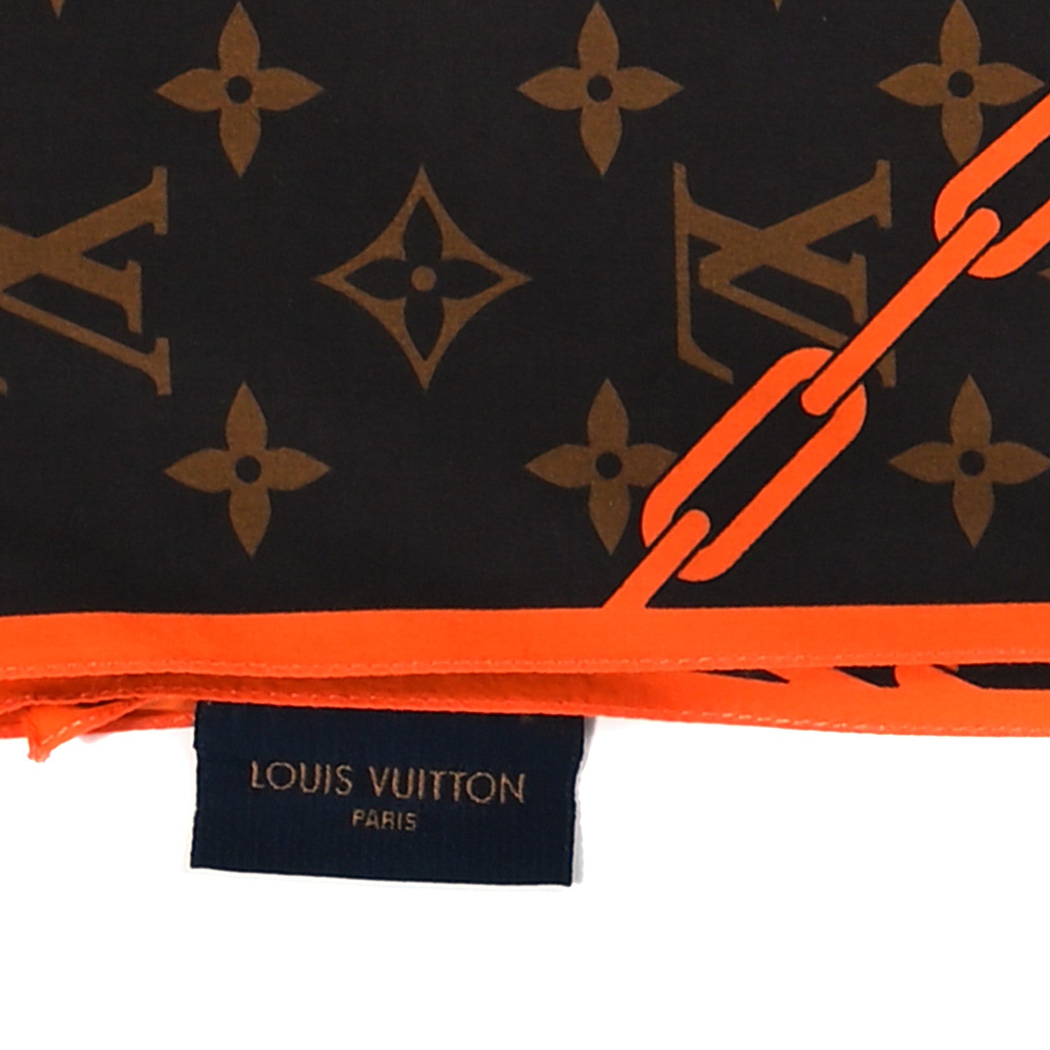 Louis Vuitton Cotton Monogram Solar Ray Bandana Scarf Orange 2 of 4