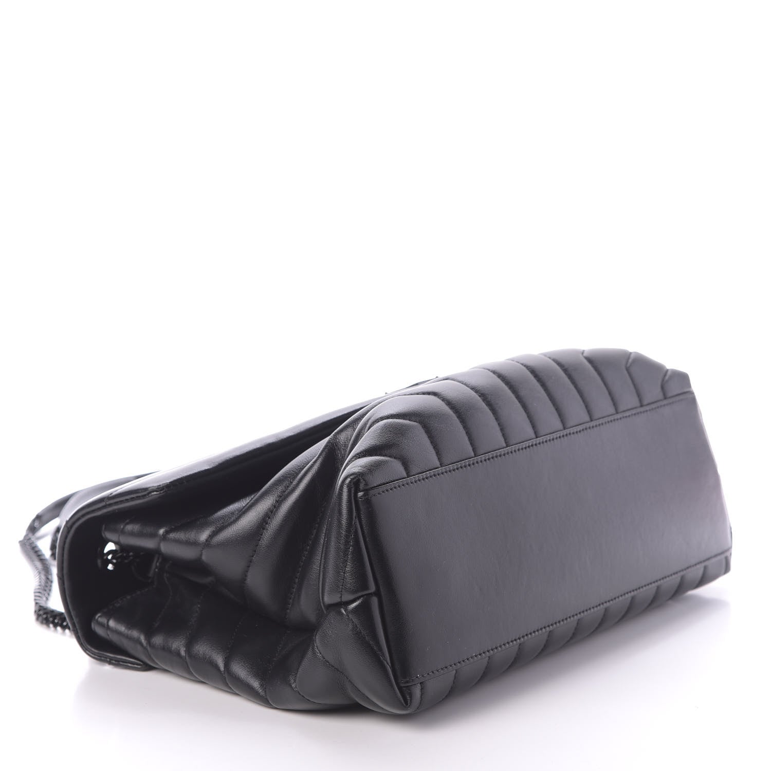 Saint Laurent Calfskin Y Quilted Monogram Medium Loulou Chain Satchel Black 4 of 11