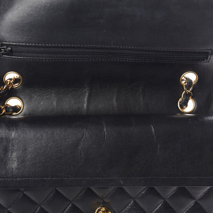 Chanel Lambskin Quilted Medium Double Flap Black 10 of 11