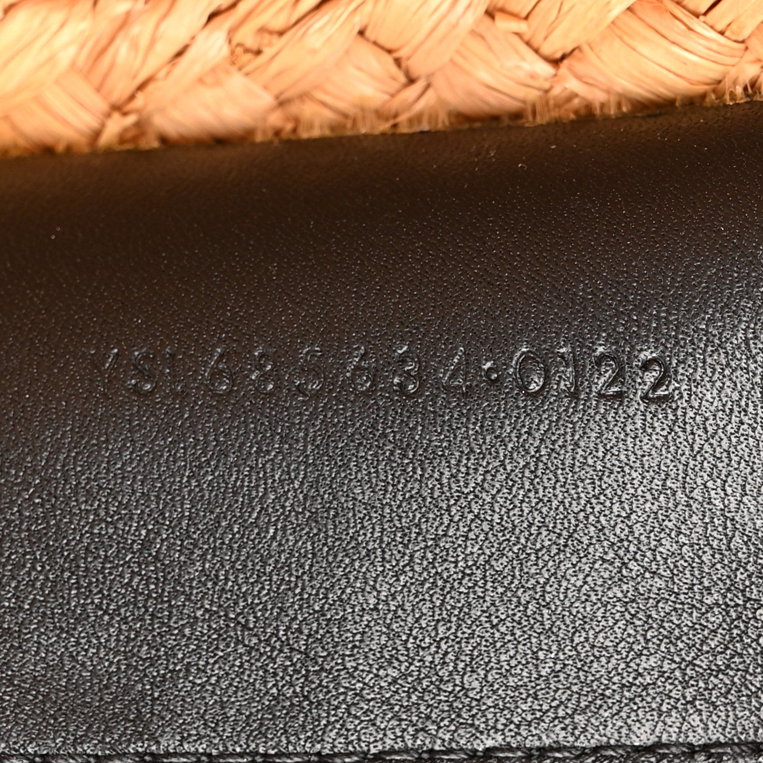 Saint Laurent Raffia Calfskin Caged Tote Naturale Black 7 of 12