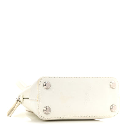 Balenciaga Grained Calfskin XXS Ville Top Handle Bag White Black 4 of 16