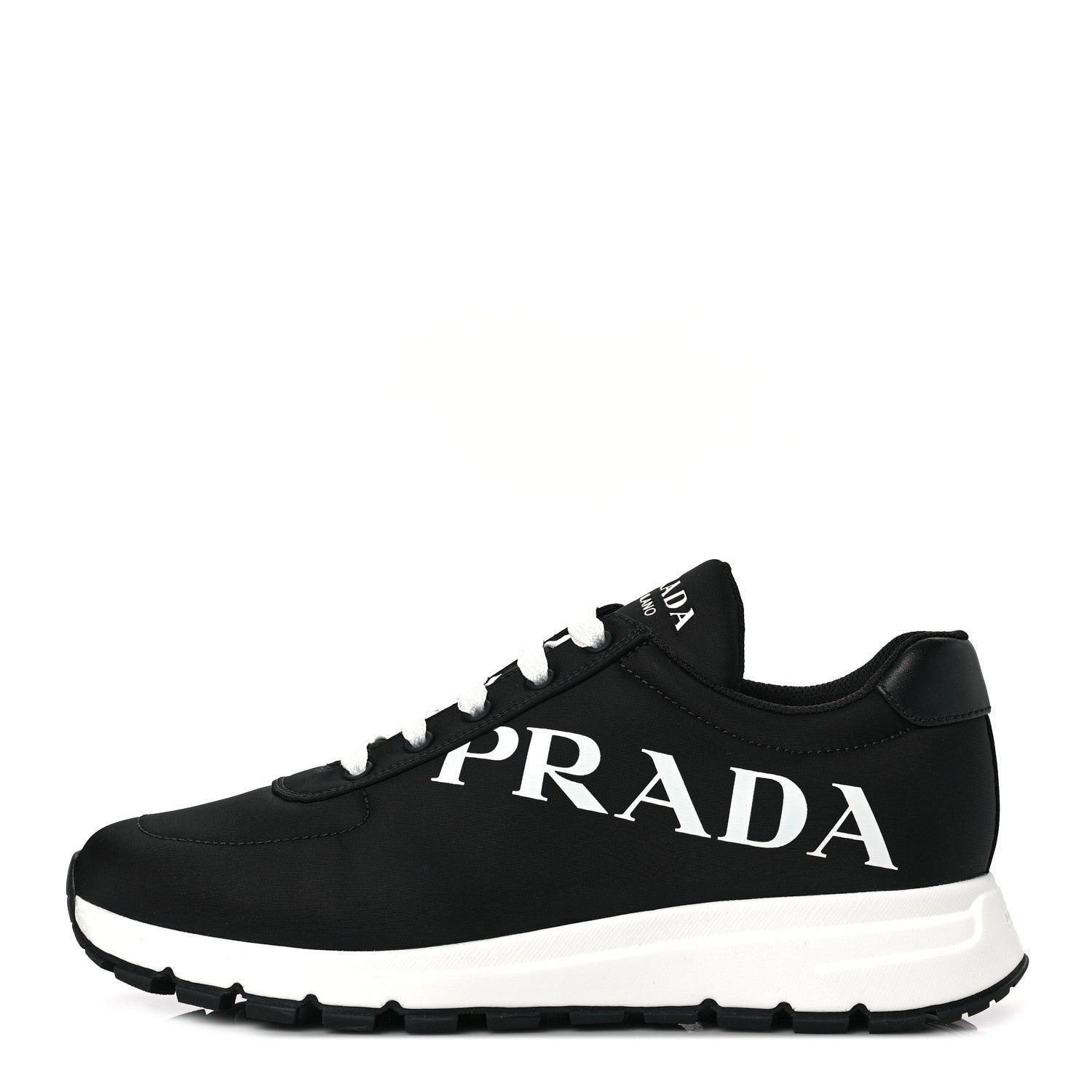 Prada Nylon Gabardine Logo Sneakers 8.5 Black 1 of 8
