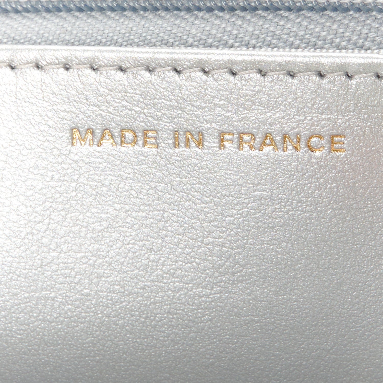 Chanel Iridescent Goatskin Quilted Wallet On Chain WOC Silver 7 of 12