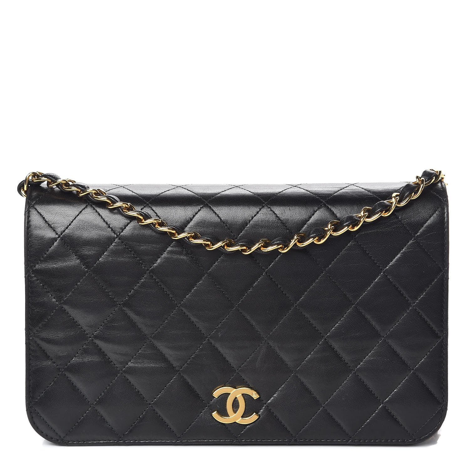 Chanel Lambskin Quilted Small Single Flap Black 1 of 20