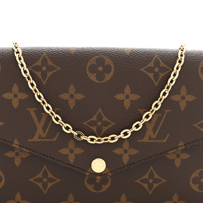 Louis Vuitton Monogram Pochette Felicie Chain Wallet Fuchsia 8 of 12