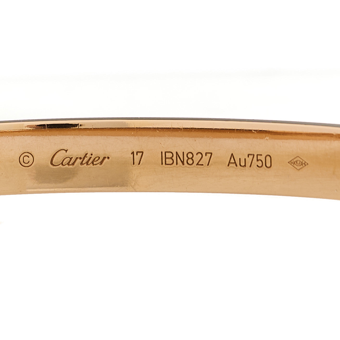 Cartier 18K Pink Gold LOVE Bracelet 17 6 of 8