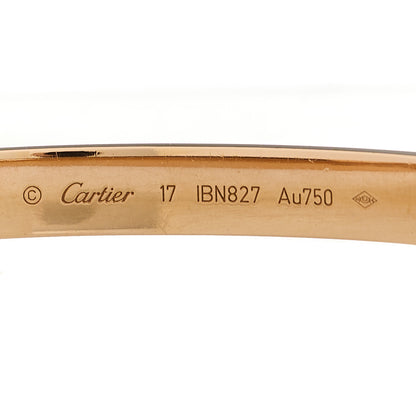 Cartier 18K Pink Gold LOVE Bracelet 17 6 of 8