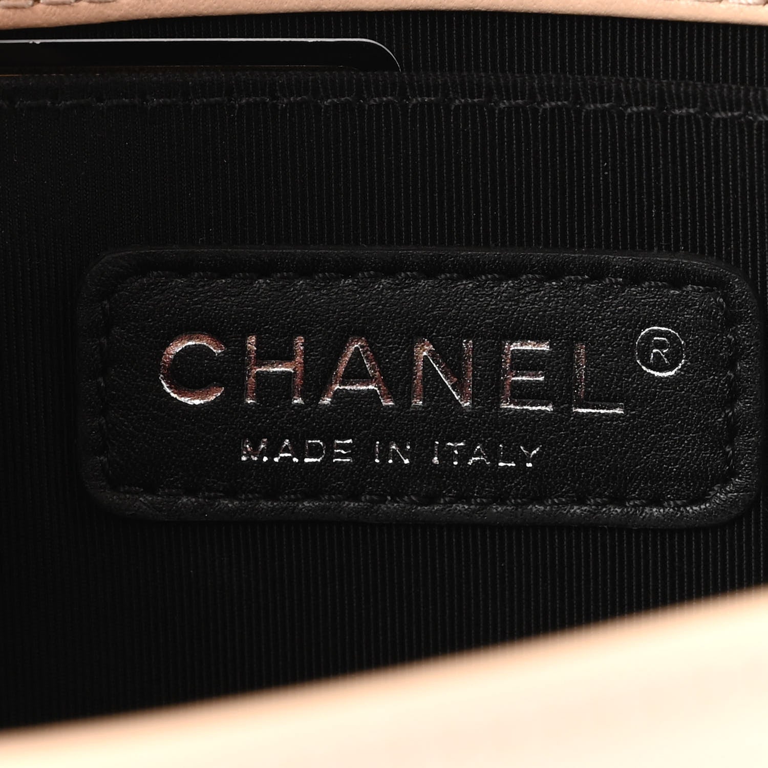 Chanel Patent CalfskinMedi um Boy Flap Plexiglass Beige 5 of 9