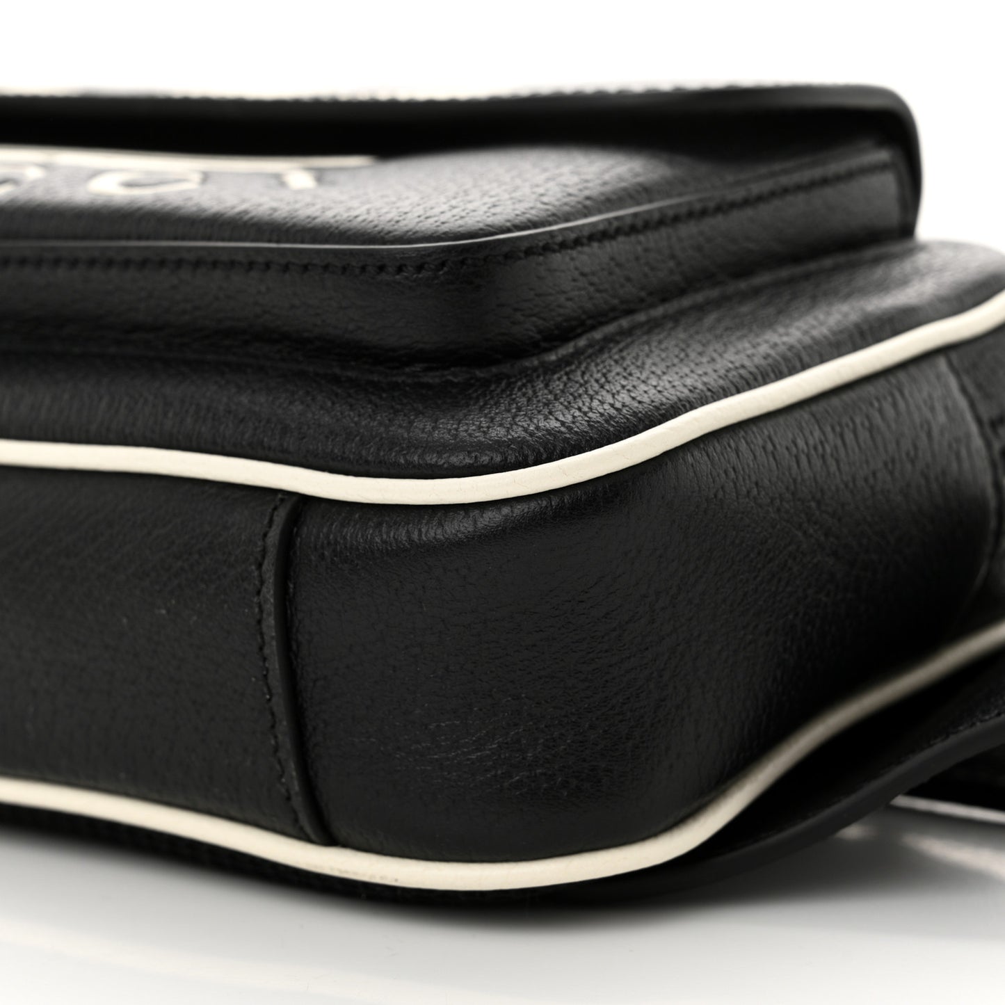 X ADIDAS Textured Dollar Calfskin Belt Bag Black