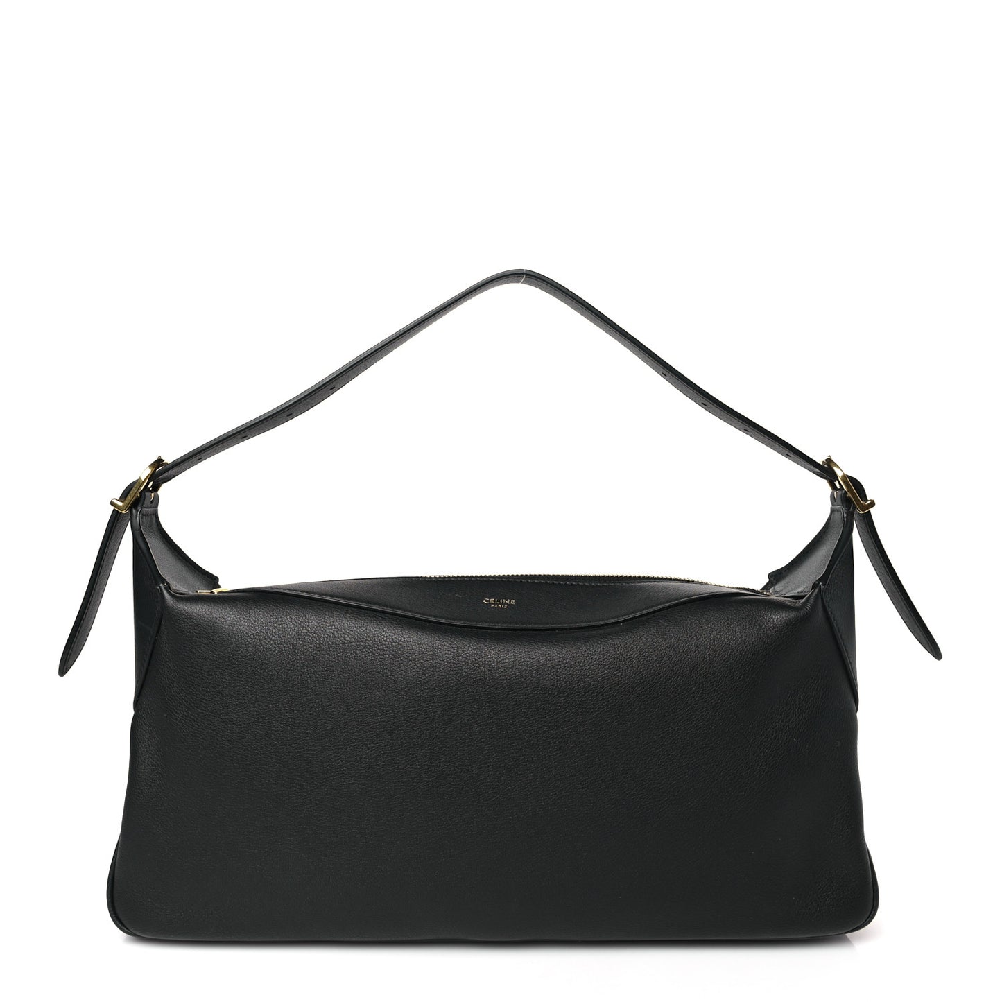 Supple Calfskin Medium Romy Shoulder Bag Black