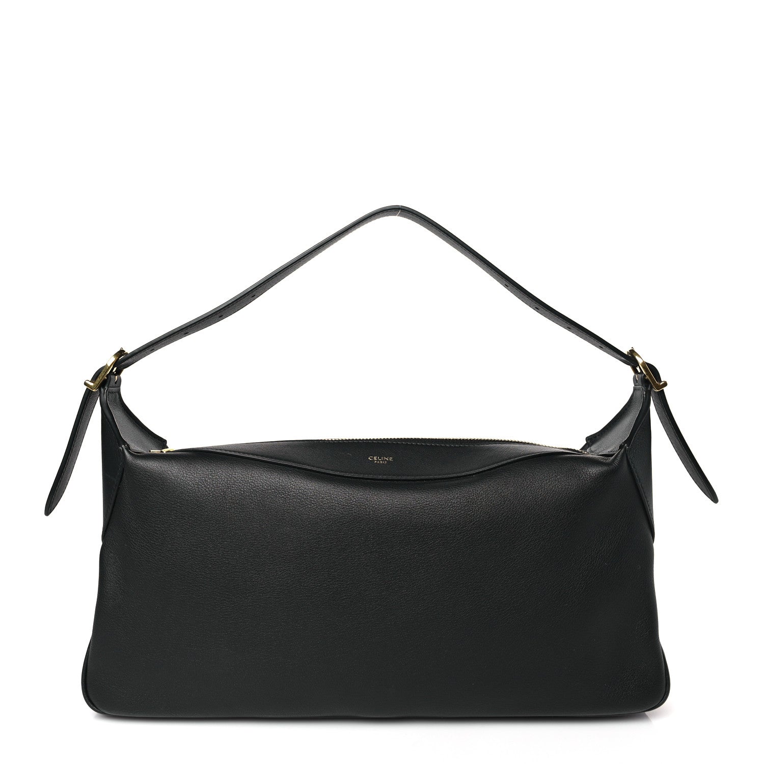 Celine Supple Calfskin Medium Romy Shoulder Bag Black 1 of 9