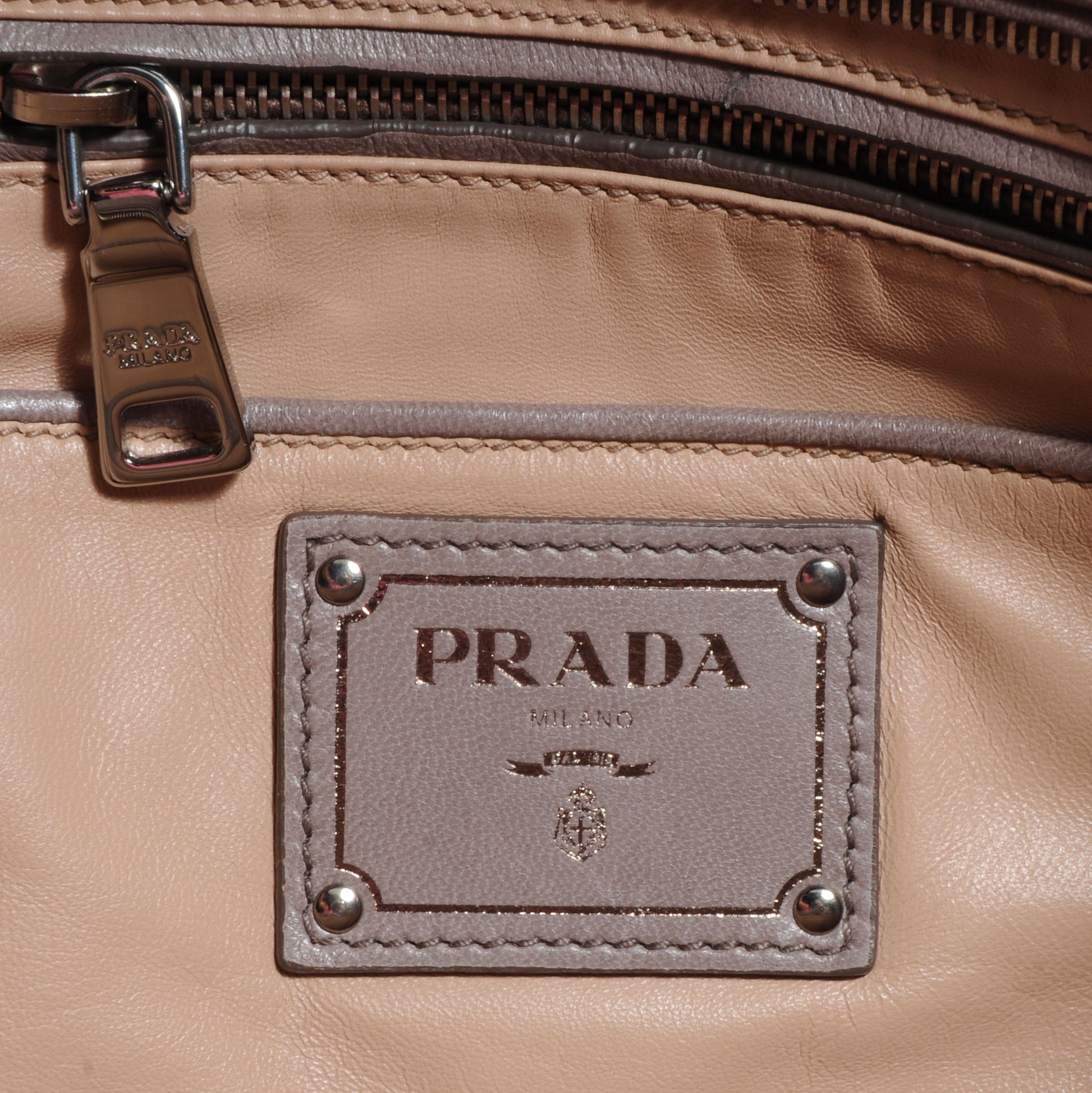 Prada Nappa Antik Bauletto Satchel Argilla 7 of 10