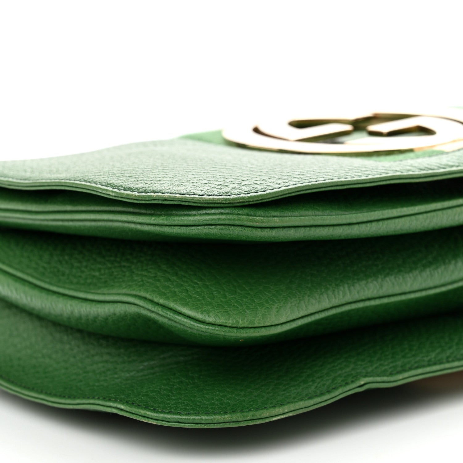 Gucci Pebbled Calfskin Web Blondie Hobo Green 9 of 10