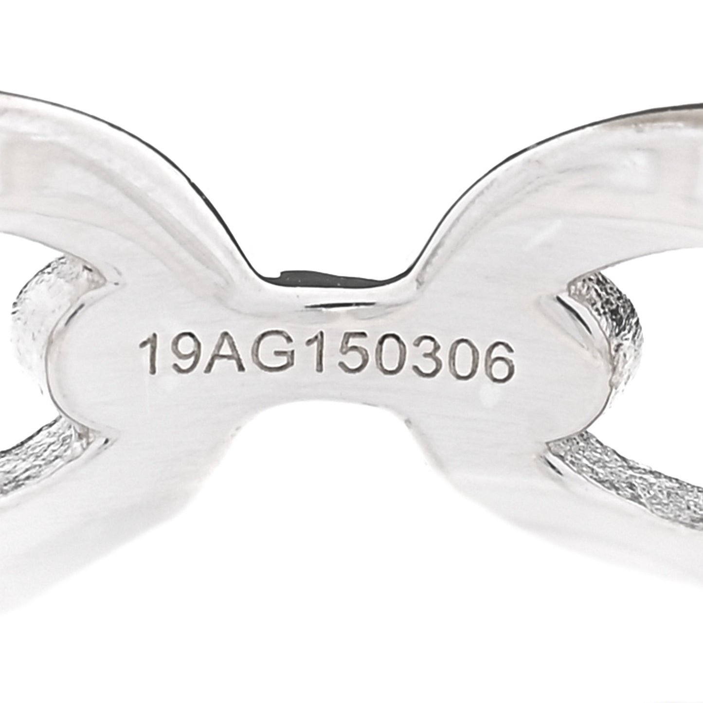 Sterling Silver PM Chaine d'Ancre Enchainee Band Ring 56 7.75