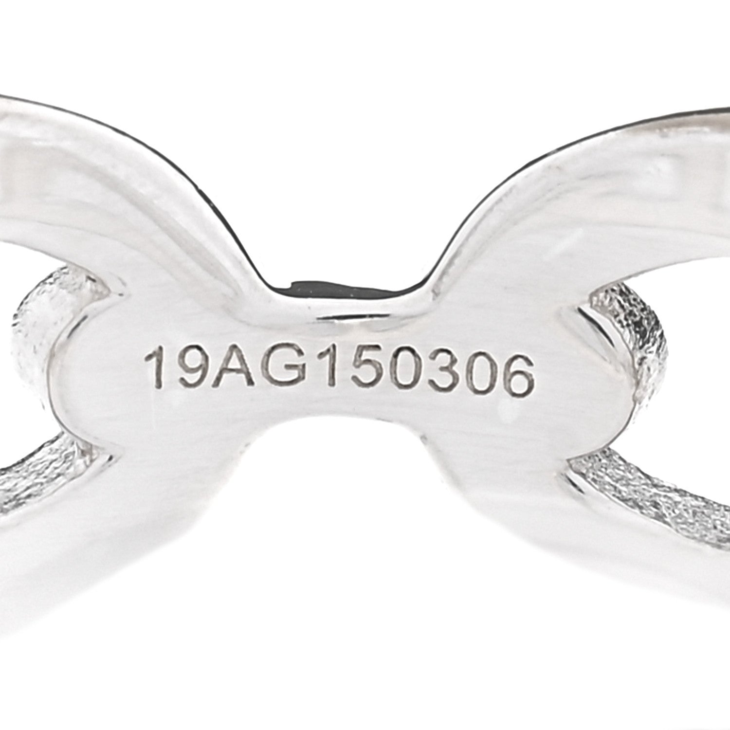 Hermes Sterling Silver PM Chaine d'Ancre Enchainee Band Ring 56 7.75 7 of 9