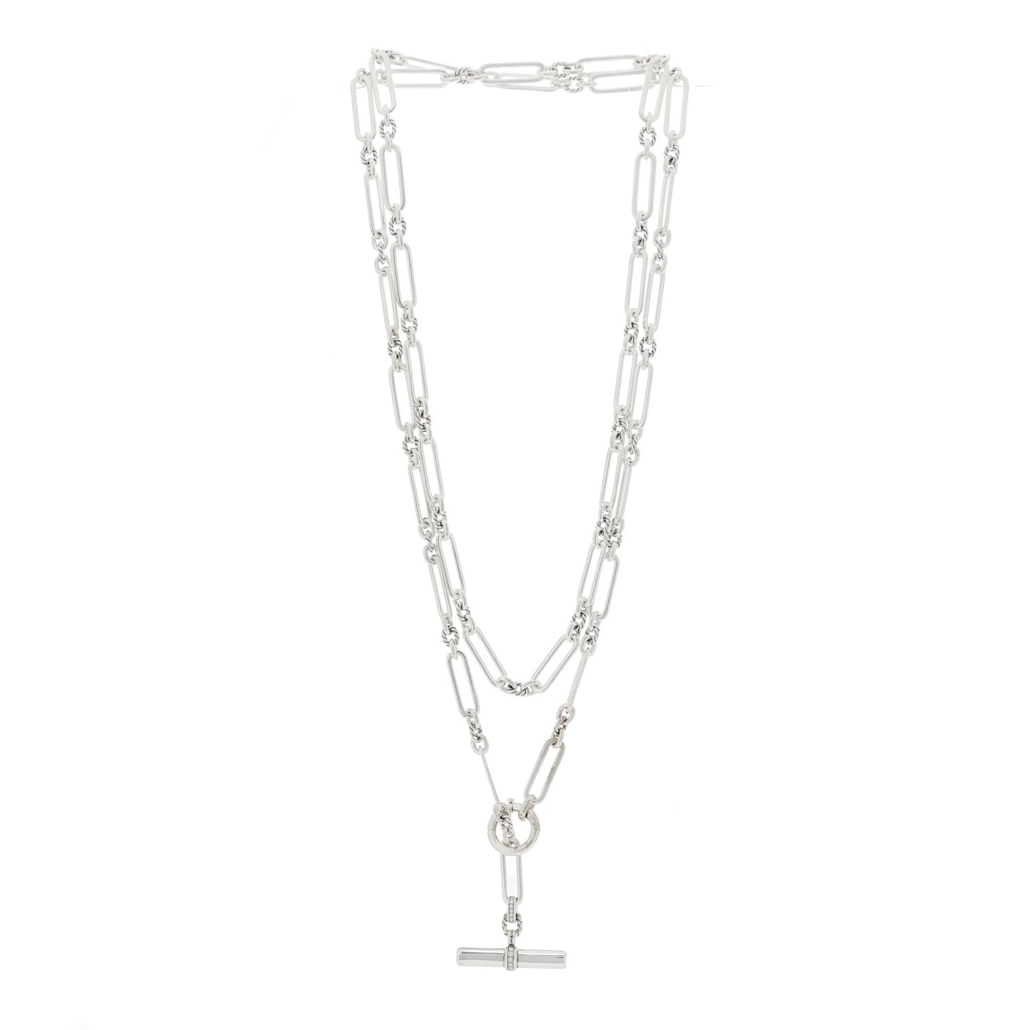 Sterling Silver Diamond Lexington Y Chain Necklace