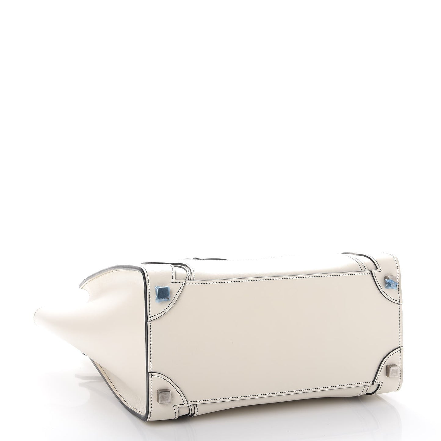 Satin Calfskin Micro Debossed Luggage White