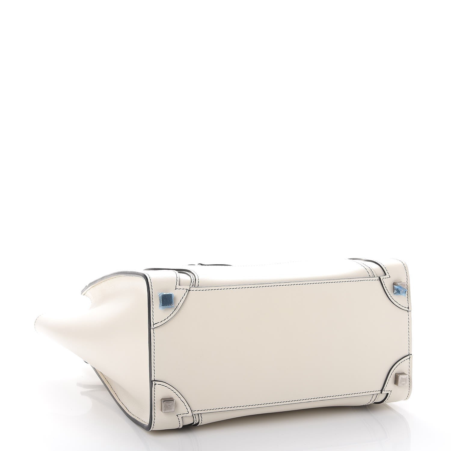 Celine Satin Calfskin Micro Debossed Luggage White 4 of 9
