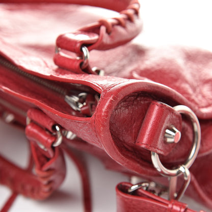 Balenciaga Agneau Classic Silver Hardware Mini City Rouge Sapphire 14 of 17