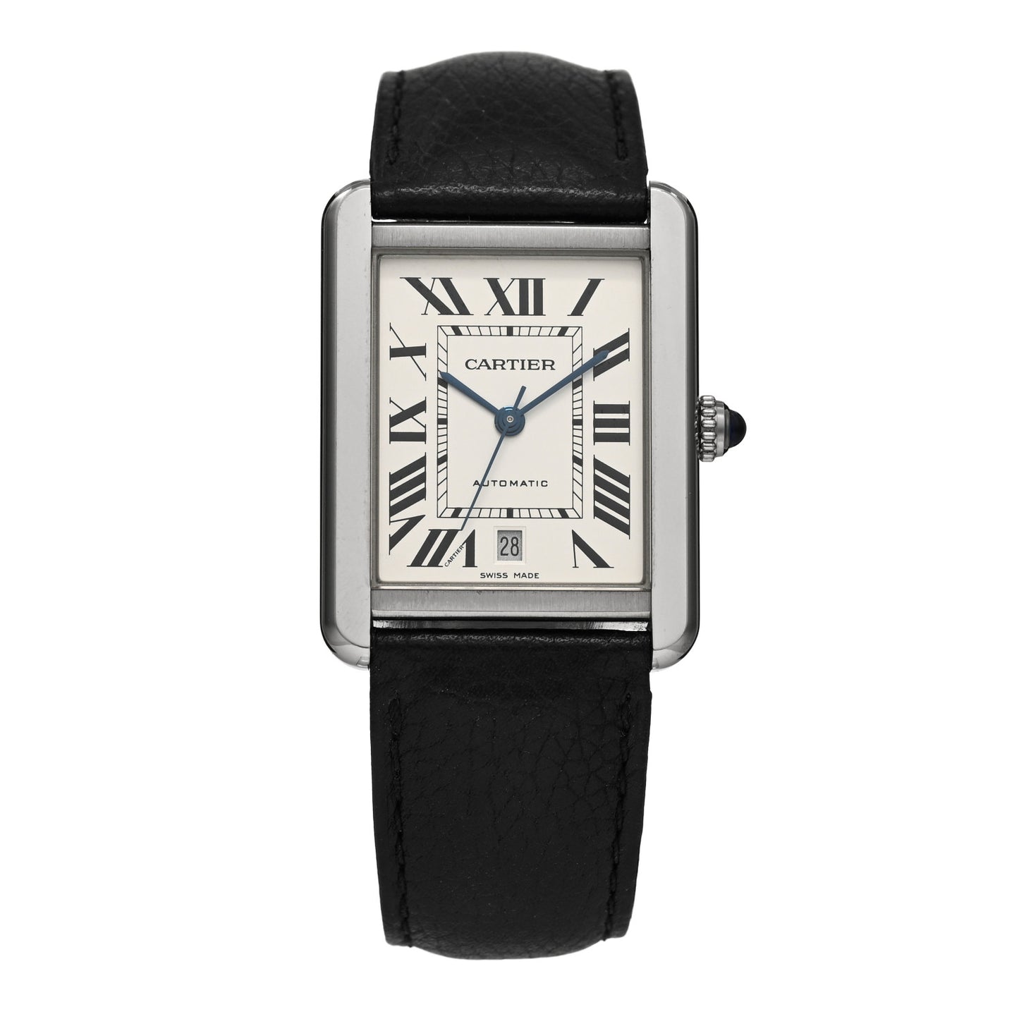 Stainless Steel Calfskin 31mm Tank Solo Automatic Watch