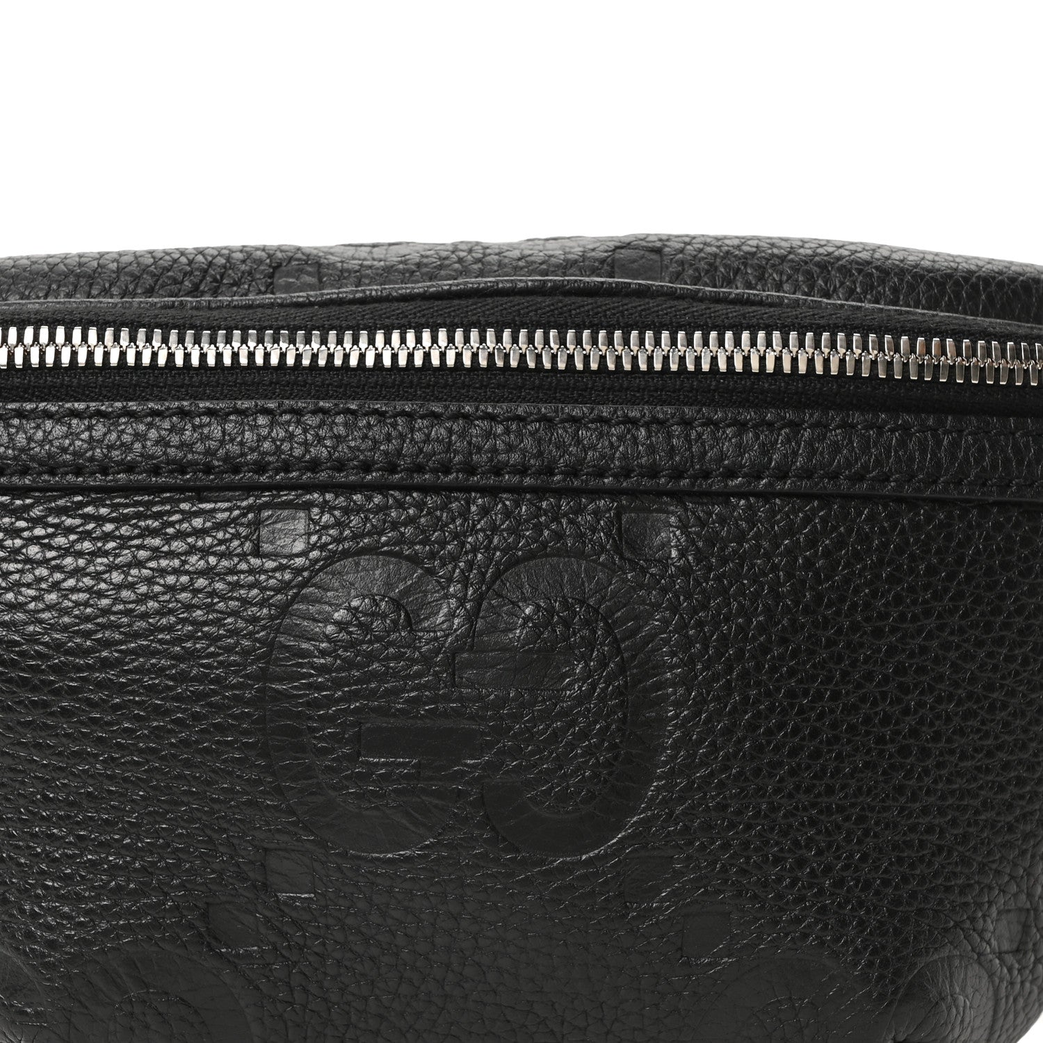Gucci Piuma Calfskin Jumbo GG Embossed Small Belt Bag Black 8 of 10