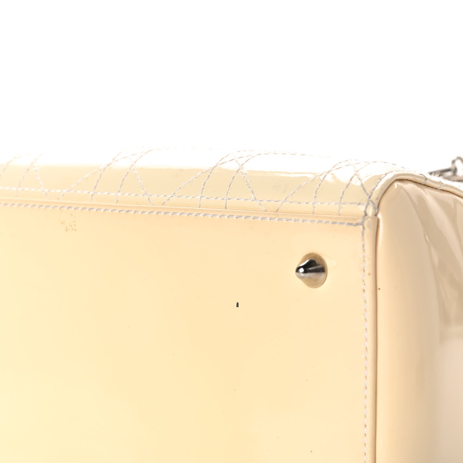 Christian Dior Patent Cannage Stitched Medium Lady Dior White 10 of 10