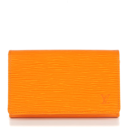 Louis Vuitton Epi Porte-Monnaie Billets Tresor Wallet Mandarine 1 of 8