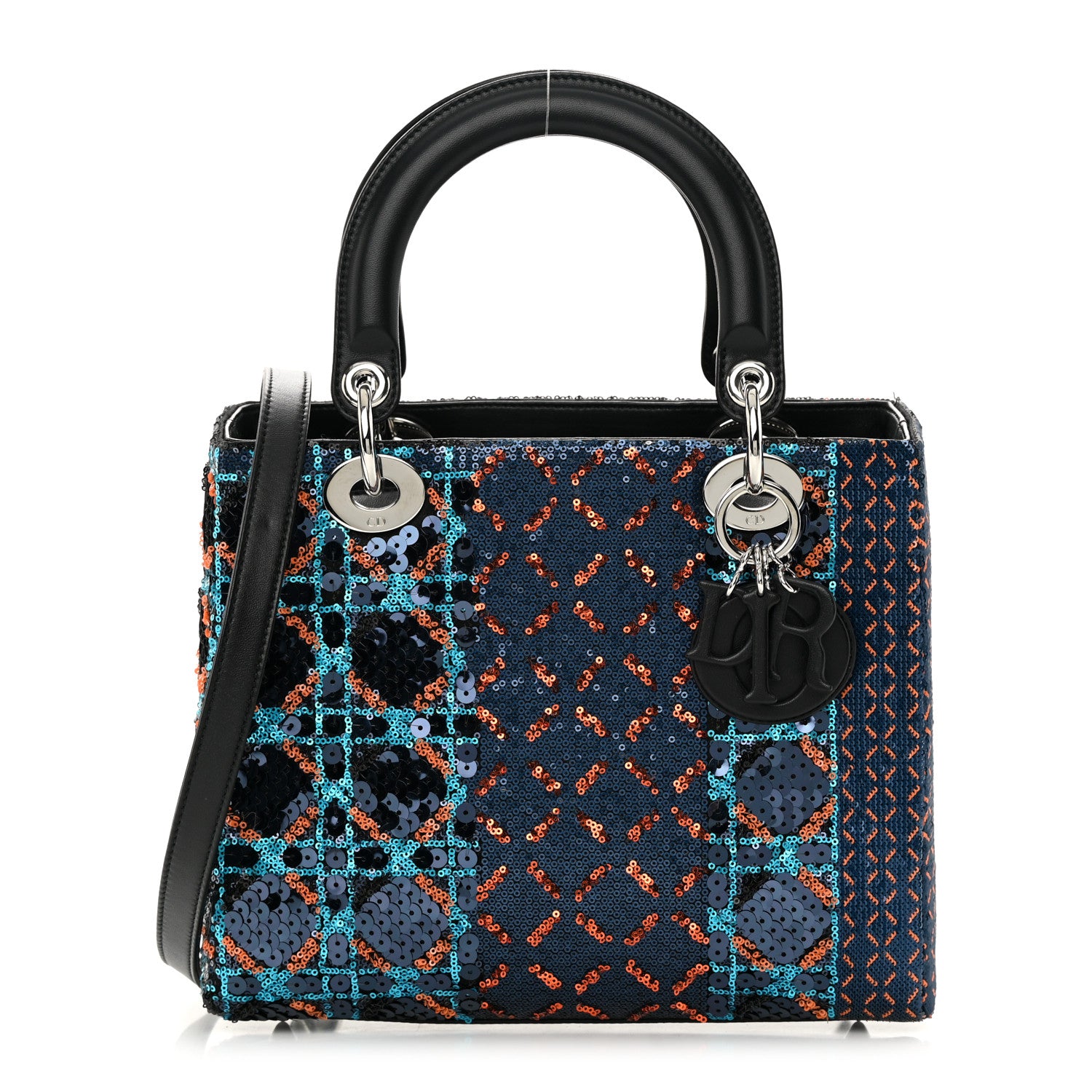 Christian Dior Sequin Medium Lady Dior Black Multicolor 1 of 15