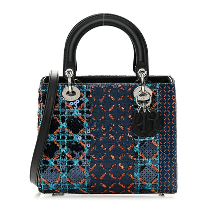 Christian Dior Sequin Medium Lady Dior Black Multicolor 1 of 15