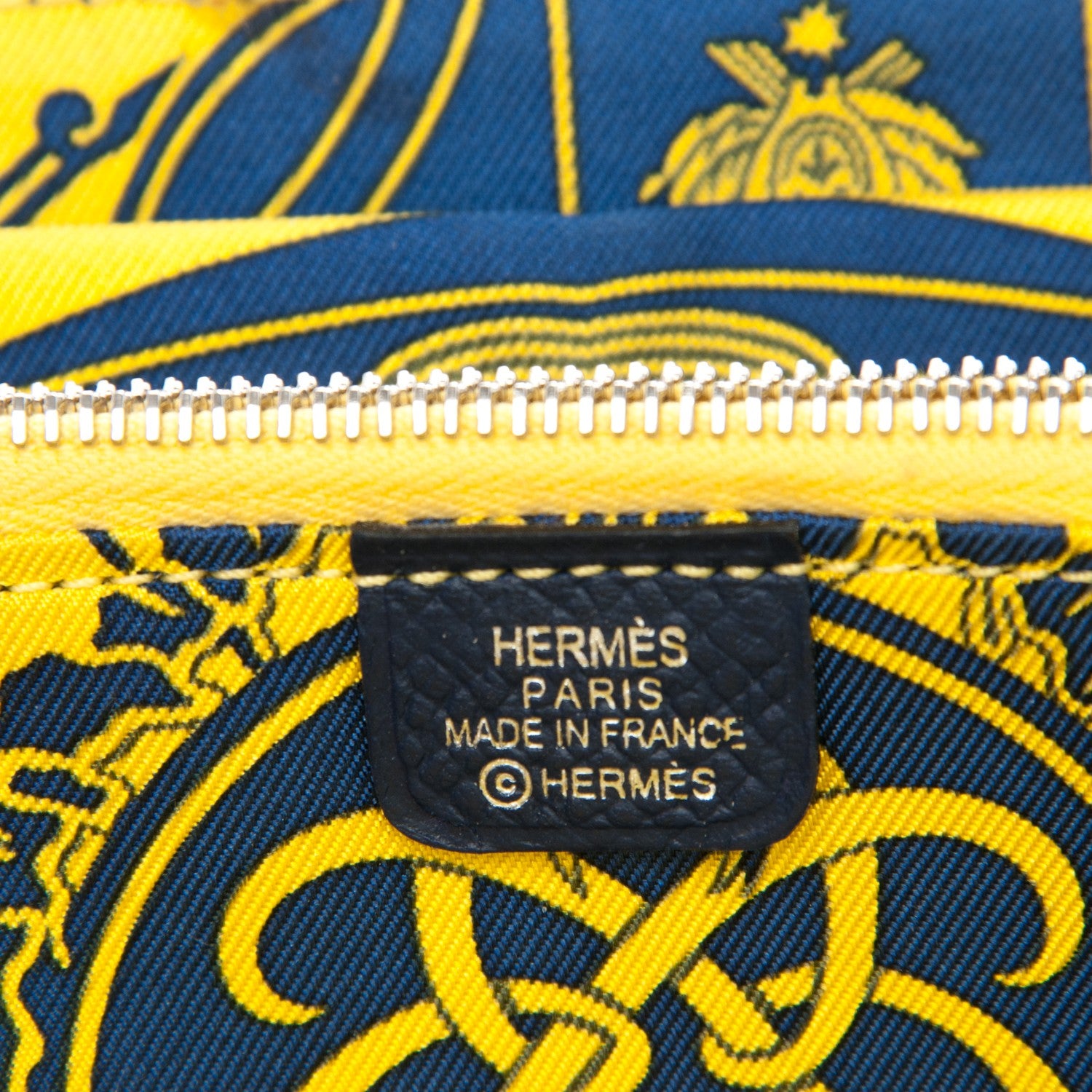 Hermes Epsom Silk'In Wallet Bleu Saphir Fauve Lime 6 of 7