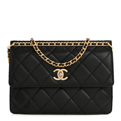 Chanel Caviar Quilted Chain Frame Flap Black 1 of 13