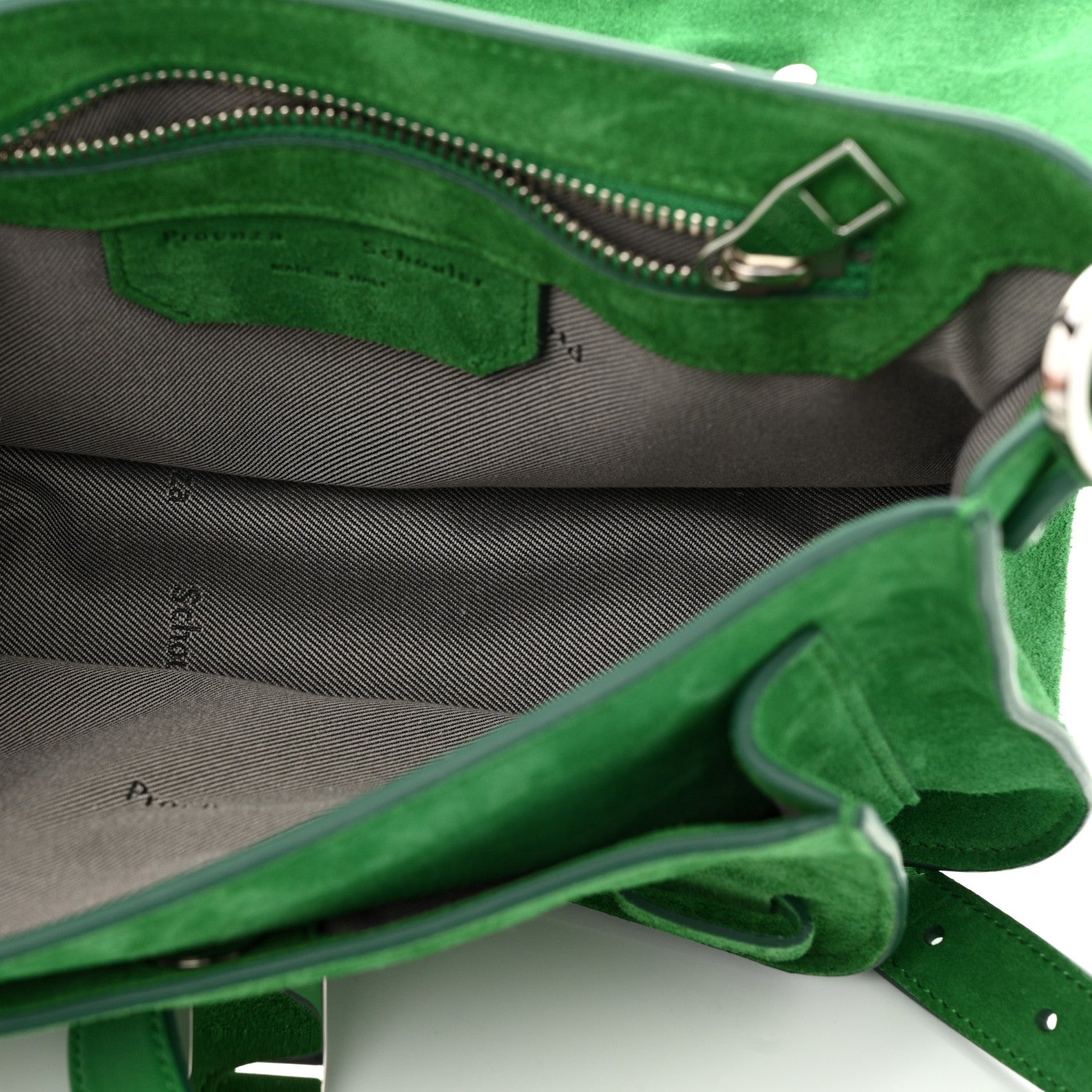 Proenza Schouler Suede Tiny PS1 Satchel Bottle Green 5 of 9
