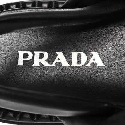Prada Nappa Padded Blow 20mm Slingback Sandals 40 Black 9 of 12