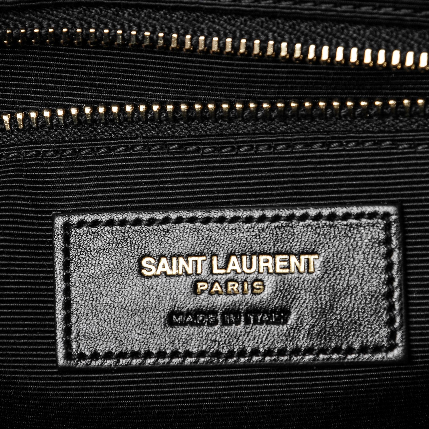 Saint Laurent Grain De Poudre Matelasse Chevron Large Monogram Satchel Black 7 of 7