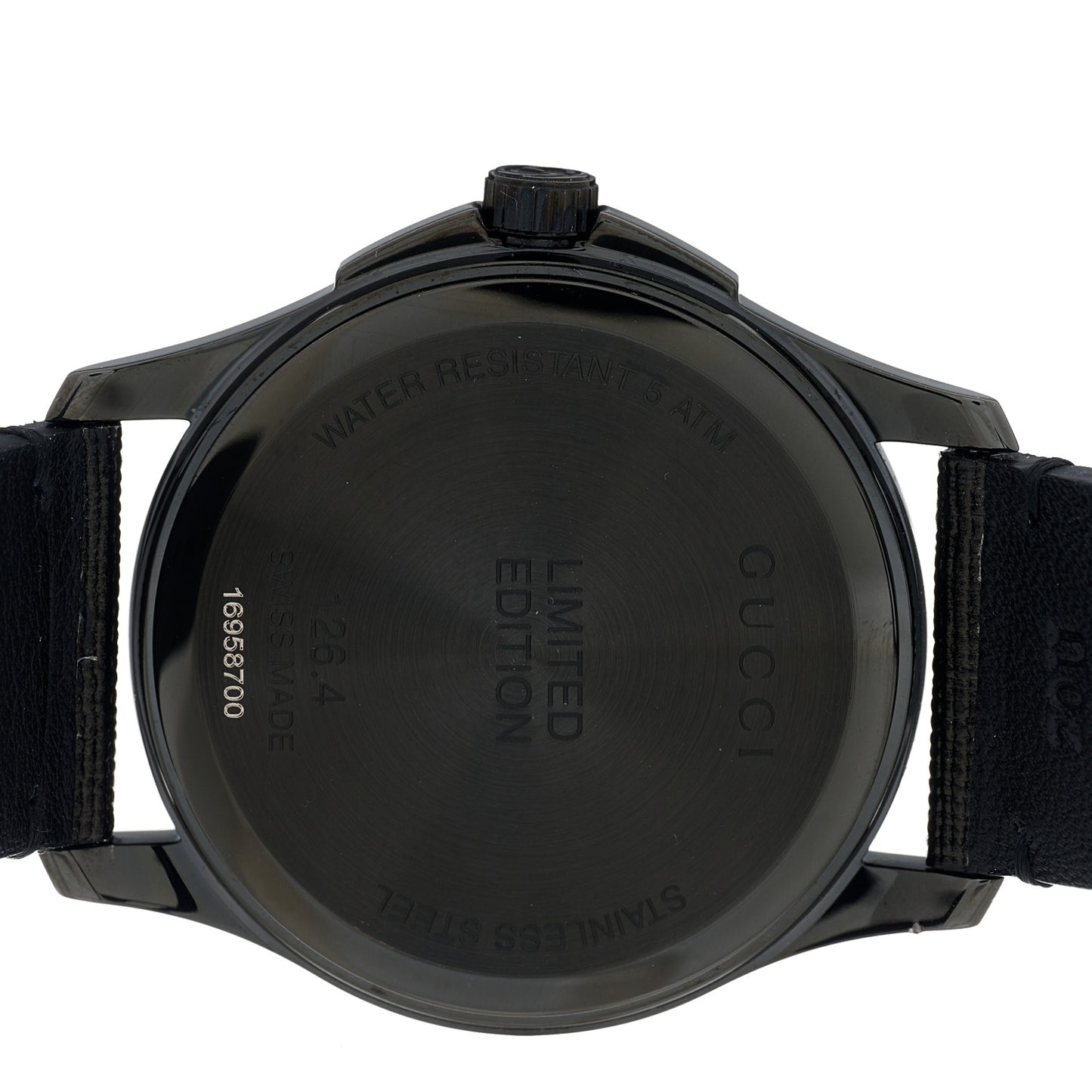 PVD Stainless Steel Canvas 38mm G-Timeless Ghost Quartz Watch Black