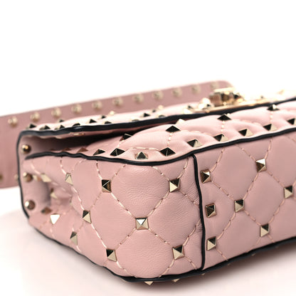 Valentino Garavani Nappa Small Rockstud Spike Shoulder Bag Water Rose 7 of 9
