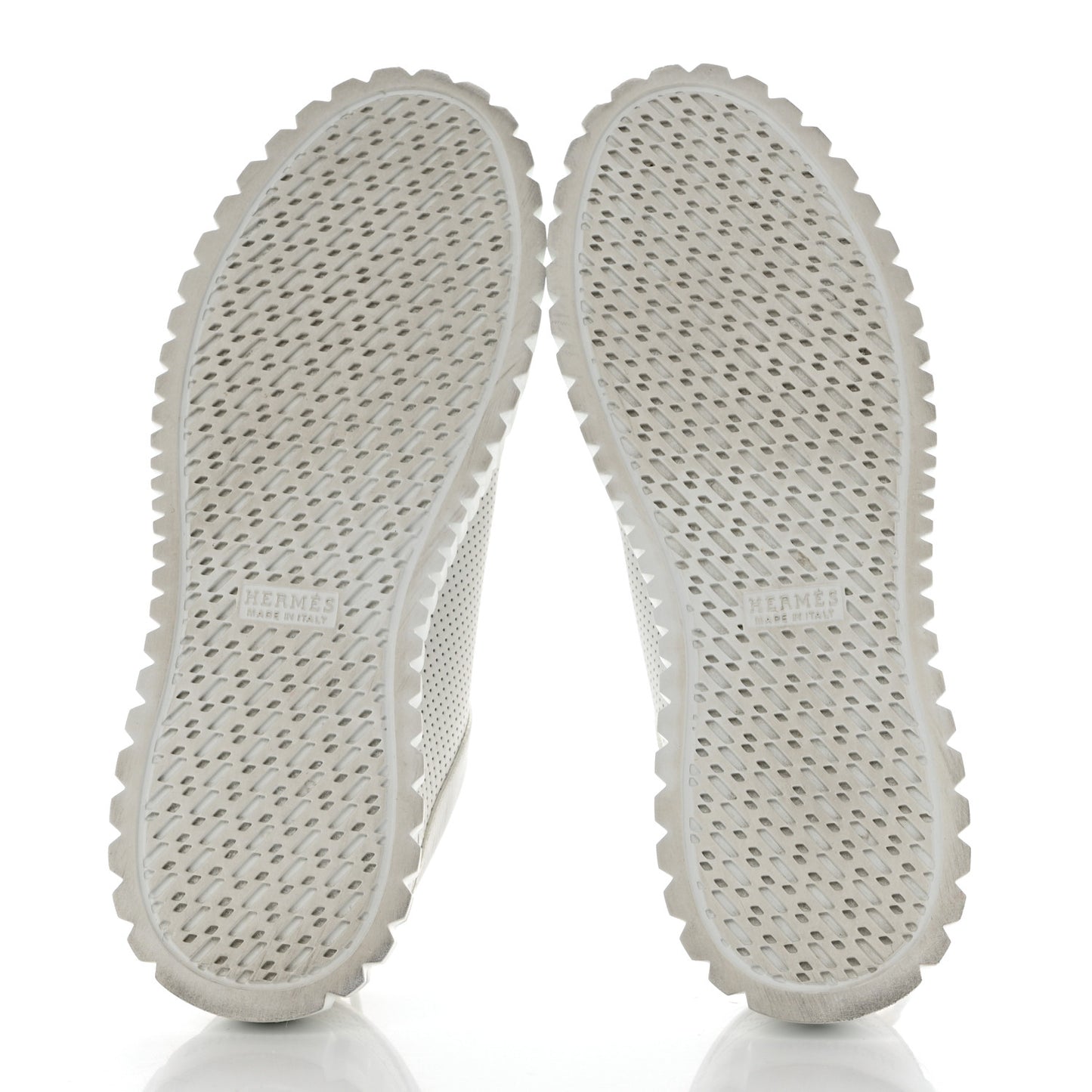 Perforated Calfskin Cross Sneakers 37 White