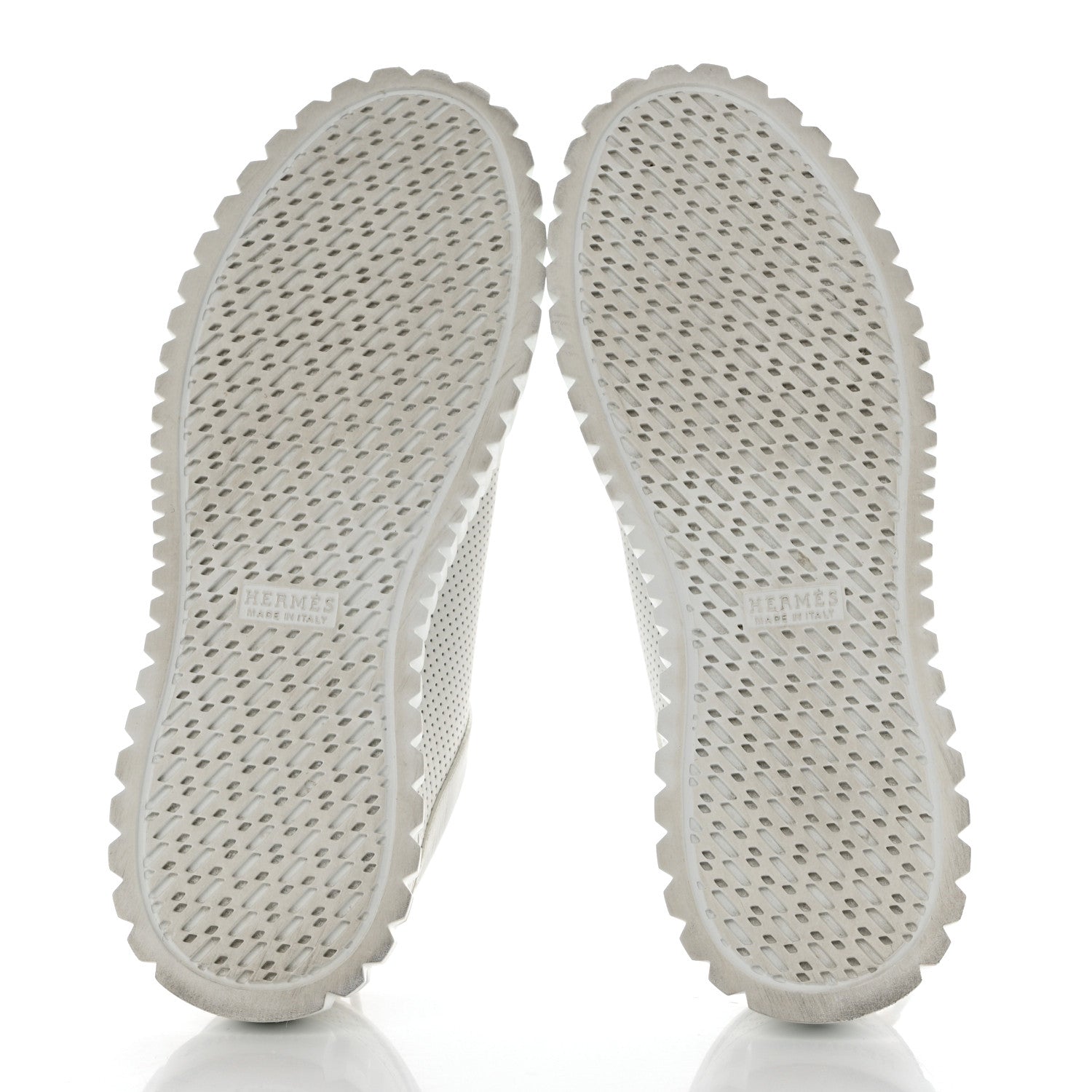 Hermes Perforated Calfskin Cross Sneakers 37 White 5 of 8