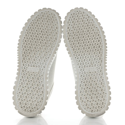 Hermes Perforated Calfskin Cross Sneakers 37 White 5 of 8