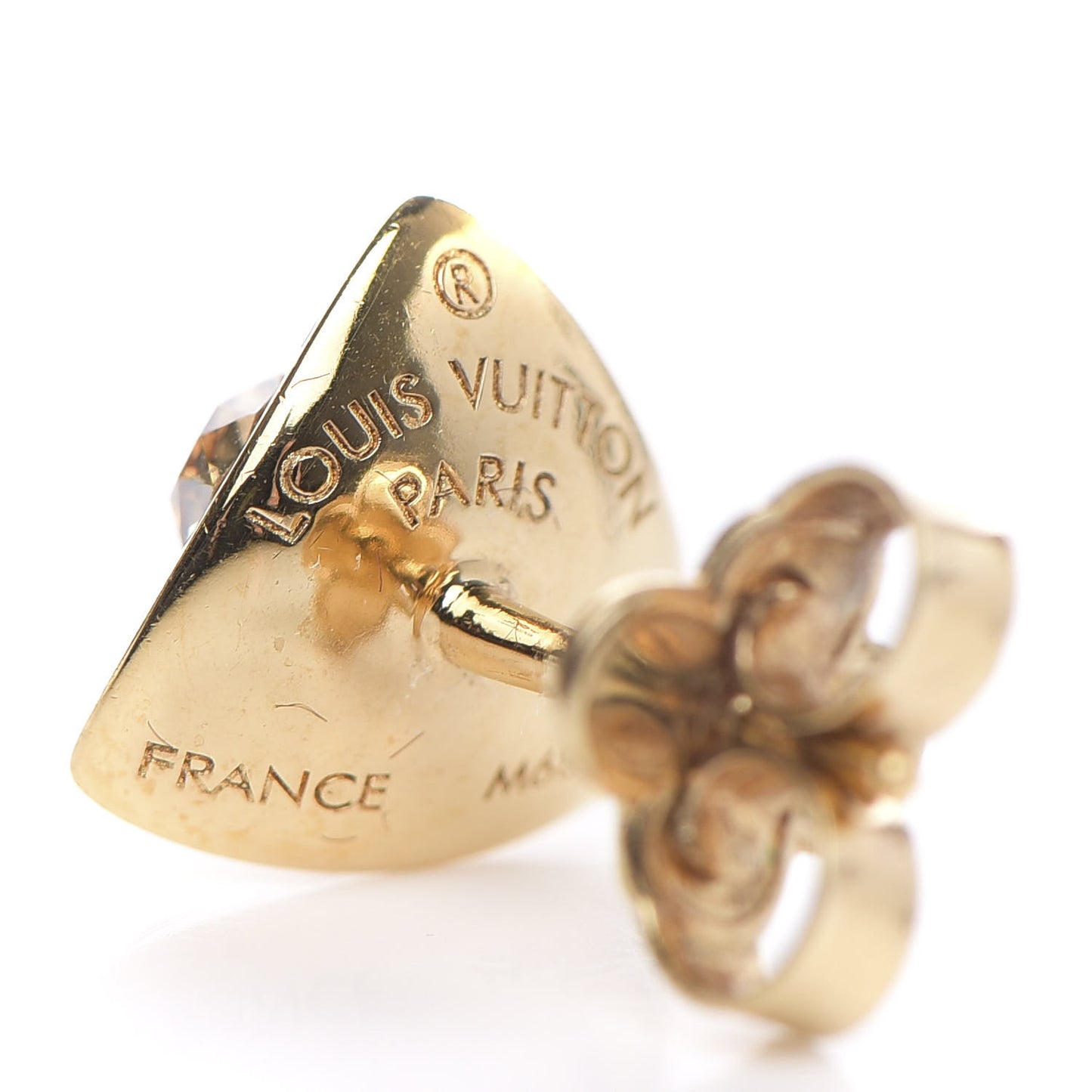 Crystal Stud Earrings Set of 3 Gold