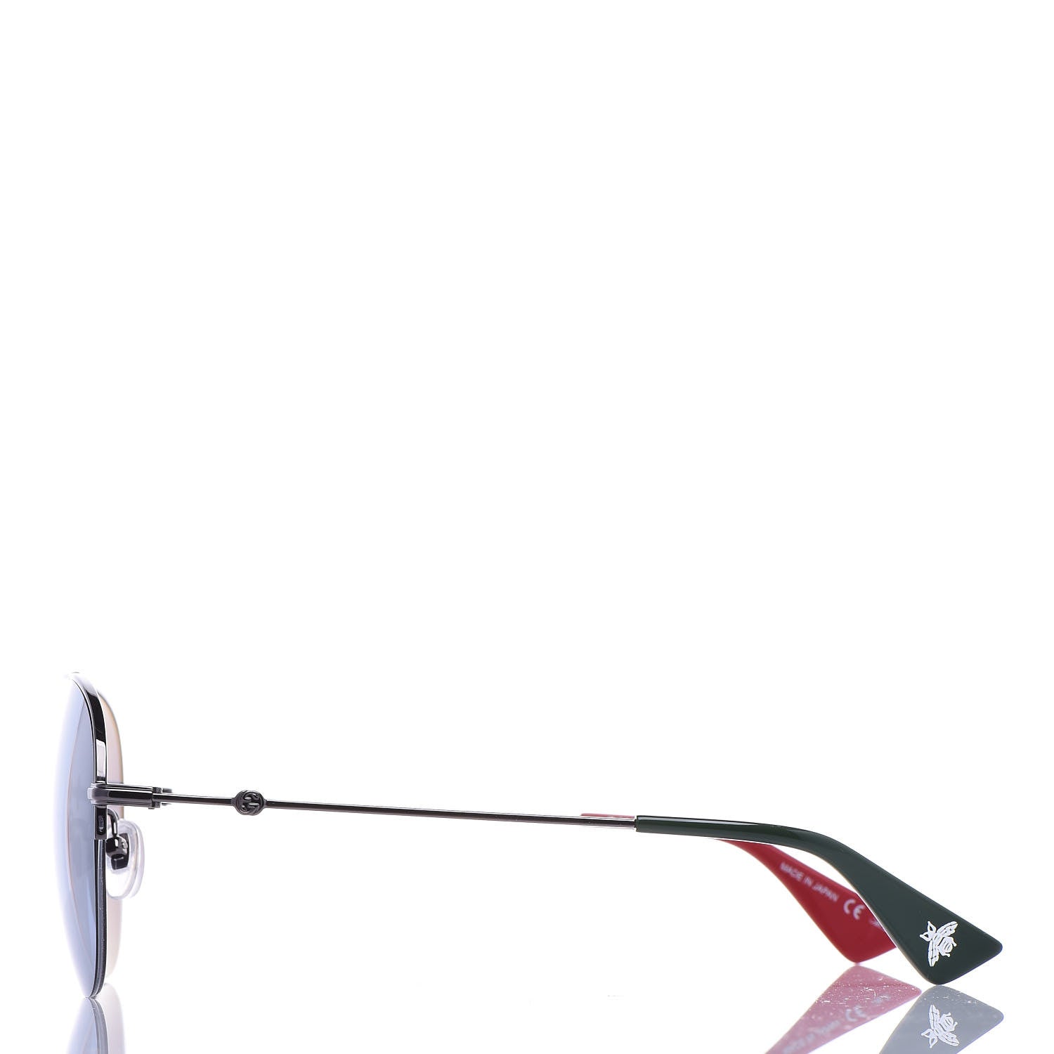 Gucci Aviator Sunglasses GG0107/S Green Red 2 of 7