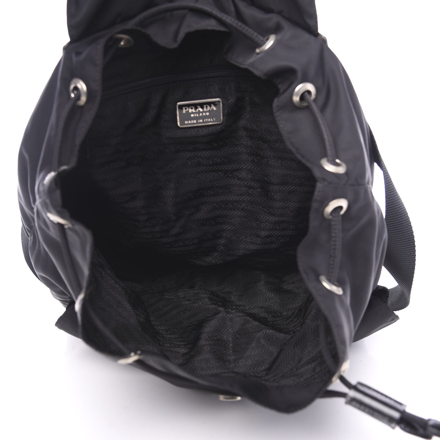Prada Nylon Vela Medium Backpack Black 4 of 10