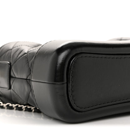 Chanel Aged Calfskin Quilted Small Gabrielle Hobo Black 9 of 13