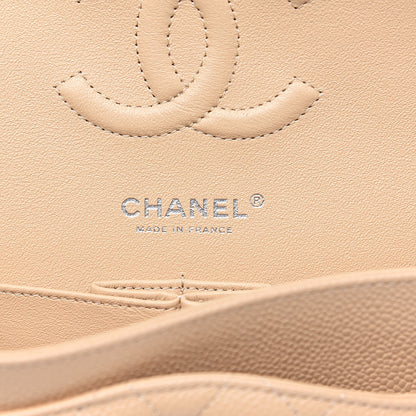 Chanel Caviar Quilted Medium Double Flap Beige 6 of 11
