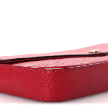 Louis Vuitton Empreinte Pochette Felicie Chain Wallet Scarlet 10 of 14