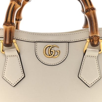Gucci Wonka Grain Calfskin Mini Diana Tote Bag Mystic White 8 of 13