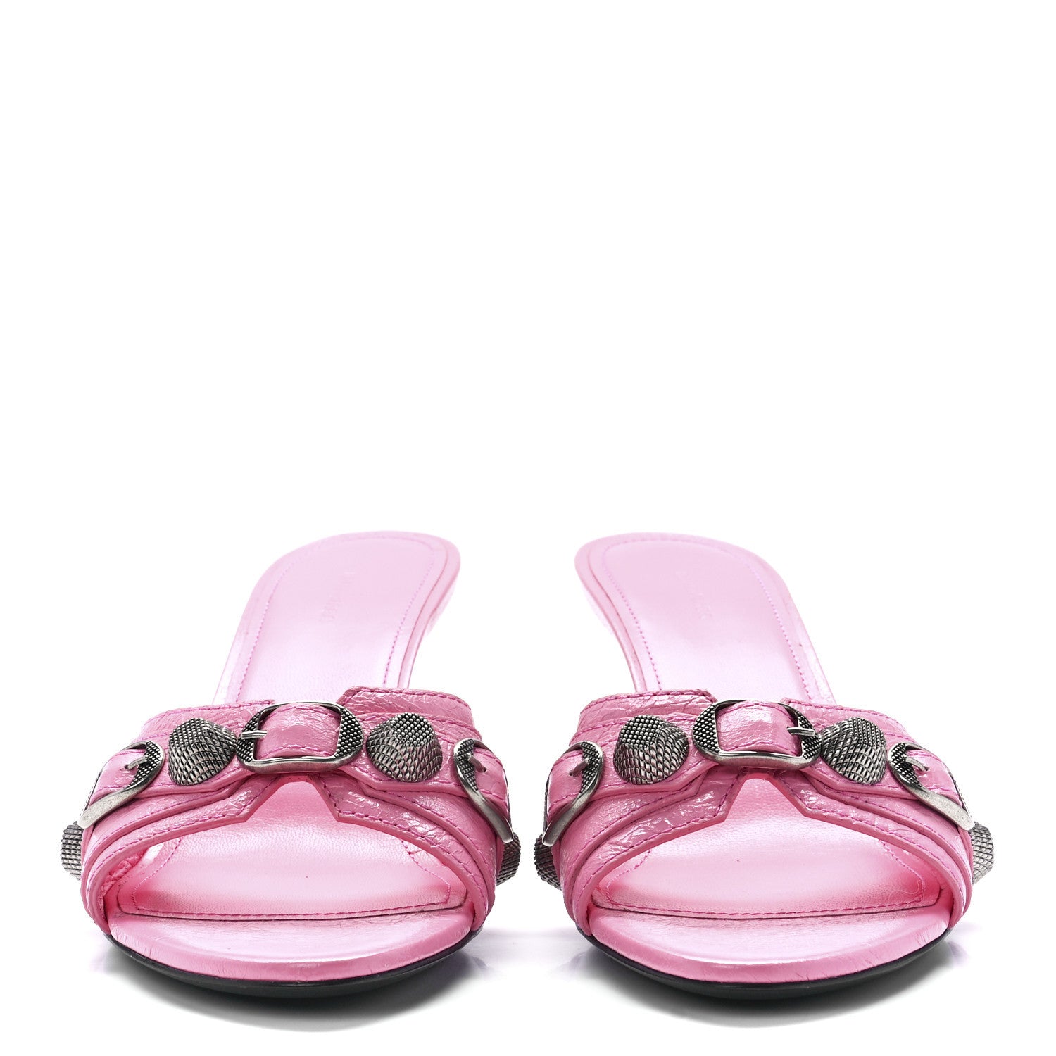 Balenciaga Agneau Arena Cagole 50mm Slide Sandals 36 Sweet Pink 2 of 9