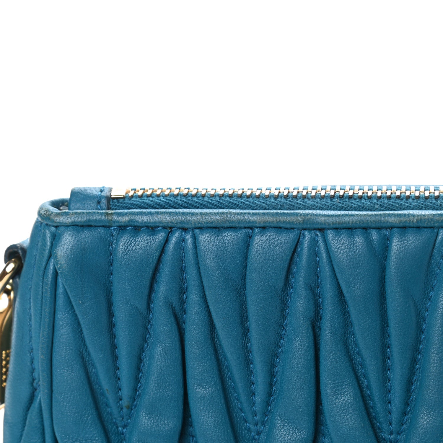 Miu Miu Nappa Matelasse Crossbody Laguna 13 of 13
